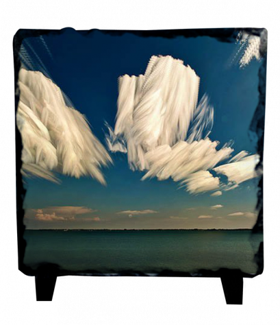 สกรีนแผ่นหิน Stacked clouds rock